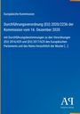Europäische Kommission, Durchführungsverordnung (EU) 2020/2236, 16. Dezember 2020. Blauer Hintergrund mit einem Logo.