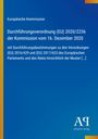 Text über europäische Durchführungsverordnung, blauer Hintergrund, links gelber Streifen, rechts unten Logo "AP Antiphon Verlag".