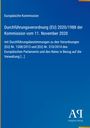 Text: Durchführungsverordnung (EU) 2020/1988 der Kommission vom 11. November 2020. Europäische Kommission, blauer Hintergrund.