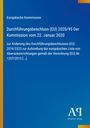 EU-Kommission, Beschluss EU 2020/95, Änderungen zu Abwrackeinrichtungen. Blaues Design mit gelbem Streifen links.