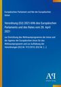 Titel eines EU-Gesetzestextes auf blauem Hintergrund, gelber Rand links, unten rechts Logo "Antiphon Verlag".