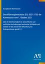 Europäische Kommission: Durchführungsbeschluss (EU) 2021/1753 vom 1. Oktober 2021 über Aufsichts- und Rechtsanforderungen.