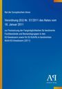 Text über EU-Verordnung zu Fischfang 2011; blauer Hintergrund, gelbe Streifen, graues und weißes Logo.