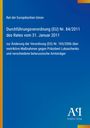 Text über EU-Durchführungsverordnung 84/2011 zu Belarus; blaues Cover mit gelbem Rand, Logo "AƧ Antiphon Verlag".