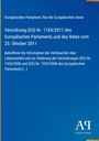 Verordnung (EU) Nr. 1169/2011 zu Verbraucherinformationen über Lebensmittel. Europäisches Parlament. Blaues Design.
