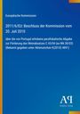 Text: "2011/6/EU: Beschluss der Kommission vom 20. Juli 2010, über Portugal erhobene parafiskalische Abgabe."  
Blauer Hintergrund. Logo unten rechts.