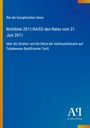 Richtlinie 2011/64/EU über Tabaksteuern. Blauer Hintergrund, gelber Streifen links, Logo "Antiphon Verlag" unten rechts.