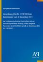 Verordnung (EU) Nr. 1178/2011, Europäische Kommission; blau mit gelbem Streifen und einem Verlag-Logo "AR".