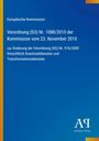 Cover eines blauen Berichts der Europäischen Kommission zur Verordnung (EU) Nr. 1088/2010. Rechts unten ein Verlagslogo.