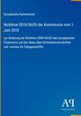 Europäische Kommission, Richtlinie 2010/36/EU zur Änderung der Sicherheitsvorschriften; blaues Cover, Logo unten rechts.