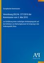 Text: Verordnung (EU) Nr. 377/2010 über Antidumpingzoll auf Natriumgluconat aus China. Blau mit gelbem Streifen links.