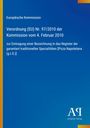 Europäische Verordnung über traditionelle Spezialitäten. Blaue Fläche, orange Streifen links. Rechtes Verlagssymbol.