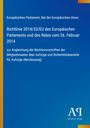 Europäische Richtlinie 2014/33/EU zur Vereinheitlichung der Aufzugsvorschriften, blauer Hintergrund, gelber Streifen links.
