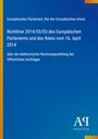 Text: "Europäisches Parlament, Rat der Europäischen Union. Richtlinie 2014/55/EU vom 16. April 2014." Blaues Buchcover.