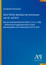 Europäische Kommission, Entscheidung zu Flugabgaben in Irland, Beschlussdatum 25. Juli 2012, blauer Hintergrund.