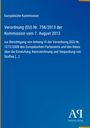 Europäische Kommission, Verordnung (EU) Nr. 758/2013, zur Berichtigung Chemikalienverordnung, blauer Hintergrund.