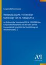 Text zur Verordnung (EU) Nr. 147/2013 der Kommission; blaues Layout mit gelbem Randstreifen. Logo: Antiphon Verlag.