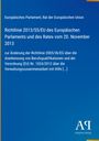 Richtlinie 2013/55/EU des Europäischen Parlaments. Blauer Hintergrund mit einem weißem Logo unten rechts.