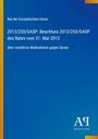 Text: "Rat der Europäischen Union, Beschluss 2013/255/GASP, Maßnahmen gegen Syrien." Blauer Hintergrund, Logo unten.