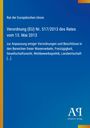 Titeltext zur Anpassung von EU-Verordnungen. Blau mit gelbem Rand links. Rechtes Logo: "AR Antiphon Verlag".