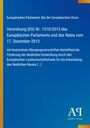 Verordnung (EU) Nr. 1310/2013 zur Förderung ländlicher Entwicklung, blaues Layout, gelber Rand links, Logo unten.