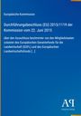 Text über den Ausschluss aus EU-Garantiefonds, Herausgeber: Europäische Kommission. Blaues Hintergrunddesign. Antiphon Verlag logo.