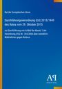 Blaues Cover: "Rat der Europäischen Union. Durchführungsverordnung (EU) 2015/1949 über Maßnahmen gegen Belarus."