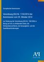 Text zu einer EU-Verordnung, oben: gelber Streifen, unten rechts: Logo „AQ Antiphon Verlag“. Hintergrund blau.