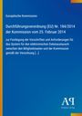 Text: "Europäische Kommission Durchführungsverordnung (EU) Nr. 184/2014 der Kommission vom 25. Februar 2014..."
Uniform blauer Hintergrund mit gelben Streifen und Verlag-Logo unten.