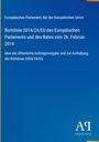 Europäisches Parlament, Richtlinie 2014/24/EU über öffentliche Auftragsvergabe. Blau mit Logo rechts unten.