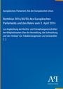Text über EU-Richtlinie zur Tabakproduktion; blaues Hintergrunddesign mit gelber Leiste links. Logo unten rechts.