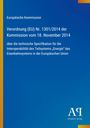 Text zur EU-Verordnung über die Eisenbahnsystem-Energie-Interoperabilität. Blau mit gelben Details. Logo unten.