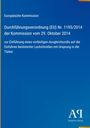 Text: EU-Verordnung zur Einführung eines Ausgleichszolls auf Lachsforellen aus der Türkei, vom 29. Oktober 2014. Unten rechts Logo "Antiphon Verlag" auf blauem Hintergrund.