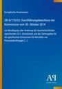 Europäische Kommission: Beschluss 2014/770/EU über CO2-Emissionen. Blaues Design, links gelber Streifen. Logo rechts unten.