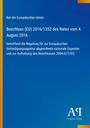 "Beschluss (EU) 2016/1352 des Rates, 4. August 2016, Regelung für die Europäische Verteidigungsagentur. Blau mit gelbem Streifen."
