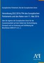 Text über EU-Verordnung 2016/794 und Europol. Blaues Design mit gelbem Rand und Verlagssymbol.