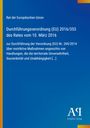 Richtlinie zur EU-Durchführungsverordnung 2016/353 vom 10. März 2016, inklusive Maßnahmen zur Unversehrtheit. Blau und gelb.