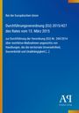 Text: "Rat der Europäischen Union. Durchführungsverordnung (EU) 2015/427 des Rates vom 13. März 2015. Antiphon Verlag."  
Blauer Hintergrund.