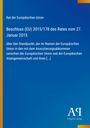 Beschluss (EU) 2015/178 vom 27. Januar 2015, Rat der Europäischen Union, blaues Layout, Antiphon Verlag-Logo.