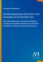 Text über EU-Durchführungsbeschluss auf blauem Hintergrund; links gelber Streifen, unten rechts Logo "AV Antiphon Verlag".