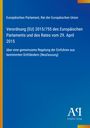 Text: Verordnung (EU) 2015/755, Einfuhren aus Dritt­ländern, April 2015. Oben: Europäisches Parlament. Logo unten: Antiphon Verlag.