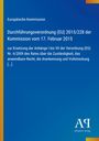 Text über EU-Durchführungsverordnung von 2015, blauer Hintergrund, gelber Streifen links, "Antiphon Verlag" unten.