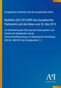 Ein blaues Dokument mit gelbem Streifen. Titel: „Richtlinie (EU) 2015/849“, Untertitel zu Geldwäscheprävention. 