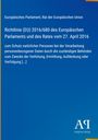 Text oben: „Europäisches Parlament... Richtlinie (EU) 2016/680...“. Unten Logo: „AP Antiphon Verlag“. Abstraktes Design in Blau.
