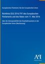 Europäisches Parlament, Richtlinie (EU) 2016/797 zur Interoperabilität des Eisenbahnsystems, blaues Cover, Logo unten.