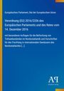 Text mit EU-Verordnung zur Befischung im Nordostatlantik. Blauer Hintergrund mit gelb-orangenem Rand links, Verlagssignet.