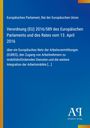 Cover mit Text zur Verordnung (EU) 2016/589 des Europäischen Parlaments. Links gelber Streifen. Unten rechts Logo "Antiphon Verlag".