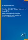 Beschluss EU 2016/1353, Rat der EU, 4. August 2016, Finanzregelung der Europäischen Verteidigungsagentur. Blaues Design.