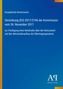 "Verordnung (EU) 2017/2196 der Kommission vom 24. November 2017. Blaues Design, vertikale gelbe Linie links."