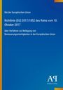 Richtlinie (EU) 2017/1852 zur Beilegung von Besteuerungsstreitigkeiten, blauer Hintergrund mit EU-Design.